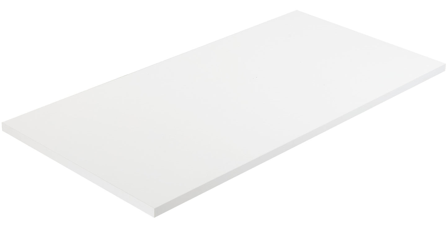 Tablero de madera a medida para escritorio elevable - 130 x 65 x 3 cm - Acabado BLANCO